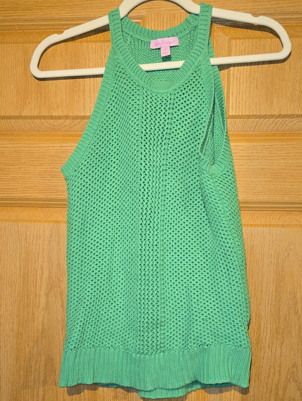 Lilly Pulitzer Mint Green Open-Knit Tank Sweater